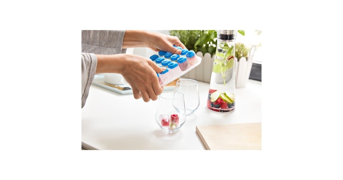 Emsa CLIP & CLOSE Aufschnittbox-System 0,6 Liter, 3-teilig, Dose transparent/blau, rechteckig