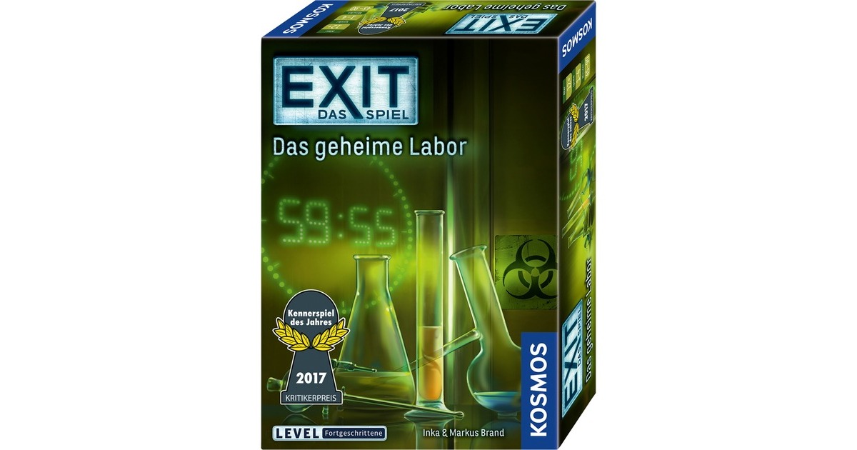 KOSMOS Spiele 692742 EXIT Das Spiel Das geheime Labor Kennerspiel Escape-Spiel