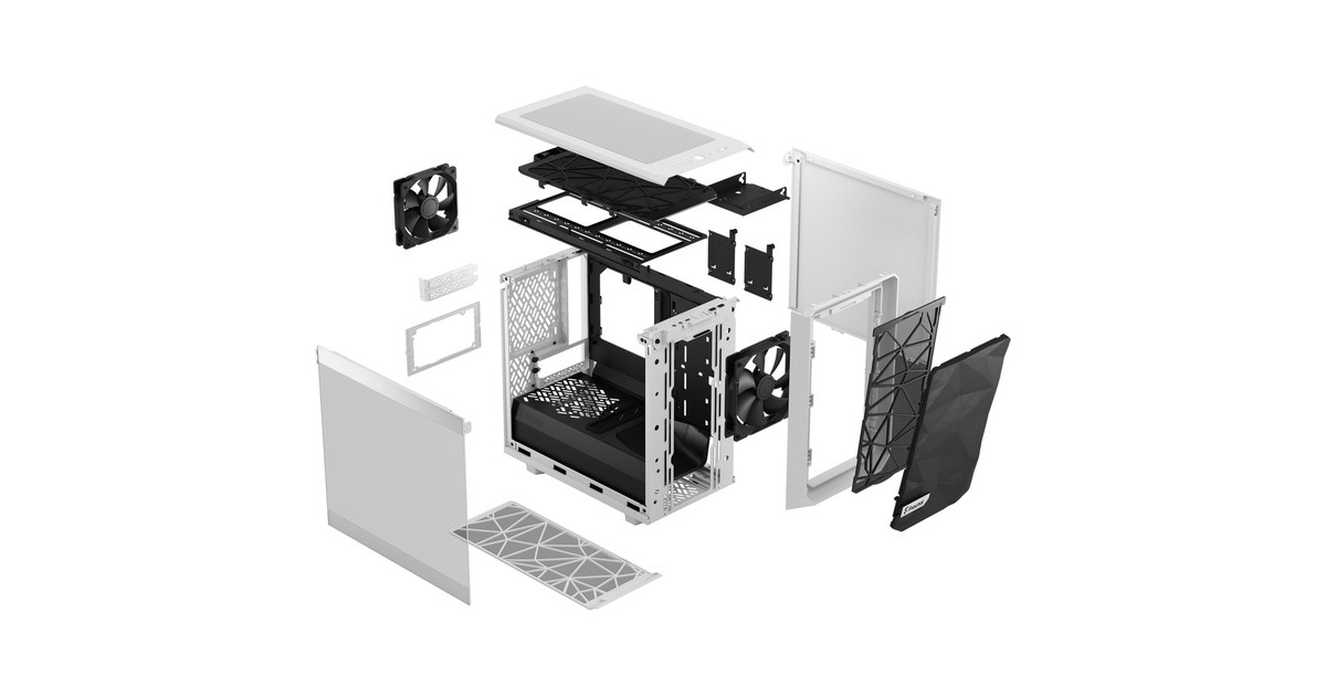 Fractal Design Meshify 2 Nano White TG Clear Tint Behuizing