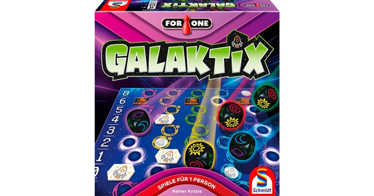 For One Galaktix - Gioco Da Tavolo Solitario Per Famiglie, 20 Livelli, Dadi E Razzi, Per Bambini Da 8 Anni In Su - 4