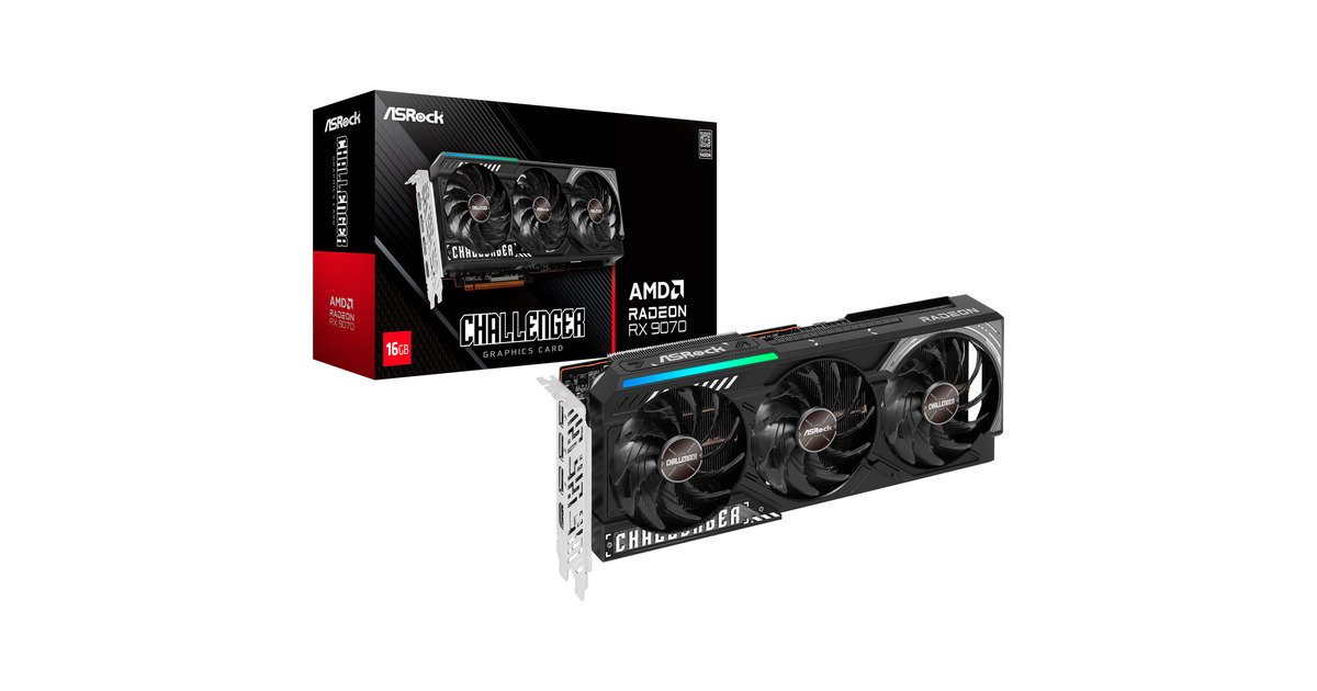 16gb asrock radeon rx 9070 xt challanger