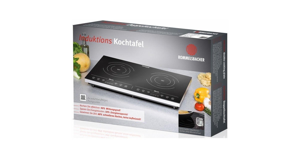 Rommelsbacher Doppelkochplatte CT 3410/IN schwarz/silber