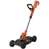 BLACK+DECKER 3-in-1 Multi-Trimmer Set BESTA530CM-QS, Rasentrimmer orange/schwarz, 550 Watt, inkl. Mäher-Chassis