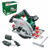 Bosch Heimwerken & Garten Handkreissäge UniversalCirc 18V-53, 18Volt grün/schwarz, Li-Ionen Akku 2,5Ah, POWER FOR ALL ALLIANCE