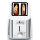 Braun Toaster PurShine HT 1510 WH edelstahl/weiß, 900 Watt, für 2 Scheiben Toast