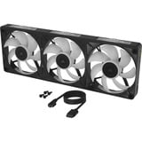 Corsair iCUE LINK RX360 II Unified Frame RGB-PWM, Gehäuselüfter schwarz, mit iCUE LINK-System-Hub, Black, 360 mm