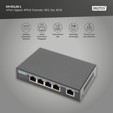 Digitus 4-Port Gigabit 4PPoE Extender, PoE-Repeater 