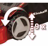 EINHELL Benzin-Rasenmäher GC-PM 46 SM HW-E Li rot/schwarz, mit Hinterradantrieb, E-Starter mit Power X-Change Li-Ionen Akku 2Ah