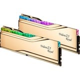 G.Skill DIMM 48 GB DDR5-8000 (2x 24 GB) Dual-Kit, Arbeitsspeicher gold, F5-8000J4048F24GX2-TR5G, Trident Z5 Royal, INTEL XMP