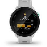 Garmin Forerunner 55, Smartwatch hellgrau/schwarz, 42 mm, Silikon-Armband