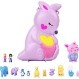 Mattel Polly Pocket Mini-Spielzeug Mama und Joey Känguru Tasche mit 2 Puppen, Spielfigur 