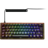Sharkoon SKILLER SGK50 S4 Gen2 Wood PBT, Gaming-Tastatur holz/schwarz, DE-Layout, Gateron G Pro 3.0 Yellow
