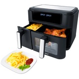 Steba Doppel-Heißluftfritteuse HF 9500 DUO schwarz, 2.400 Watt, 2 Körbe 6 Liter + 3,5 Liter 