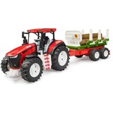 bruder 03453 ROADMAX Traktor mit Rückeanhänger und 3 Baumstämmen, Spielfahrzeug 