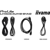 iiyama ProLite LH5064UHS-B1AG, Public Display schwarz (matt), UltraHD/4K, IPS, WiFi, Fernbedienung