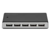 Digitus 10-Port USB 2.0 Hub, USB-Hub schwarz/silber, aktiv