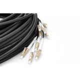 Digitus Glasfaser Universal Breakout Kabel, Duplex, LC/UPC Stecker, Multimode OM4 schwarz, 30 Meter, vorkonfektioniert