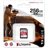 Kingston Canvas React Plus 256 GB SDXC, Speicherkarte schwarz, UHS-II U3, Class 10, V90