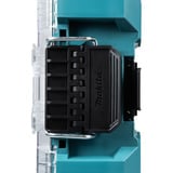 Makita MAKTRAK Organizer tief M, Werkzeugkiste blau/transparent, Transparenter Deckel