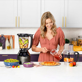 nutribullet Triple Prep System Standmixer NBF580B dunkelgrau, 1.500 Watt, 1,8 Liter & Küchenmaschine 1,6 Liter