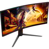 AOC CU34G4, Gaming-Monitor 86.4 cm (34 Zoll), schwarz (matt), WQHD, Fast-VA, Curved, Adaptive-Sync, AMD FreeSync Premium, 180Hz Panel