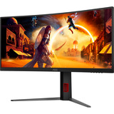 AOC CU34G4, Gaming-Monitor 86.4 cm (34 Zoll), schwarz (matt), WQHD, Fast-VA, Curved, Adaptive-Sync, AMD FreeSync Premium, 180Hz Panel