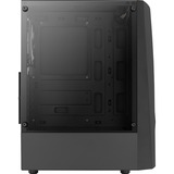 Aerocool Wave-G-BK-v3, Tower-Gehäuse schwarz, Gehärtetes Glas