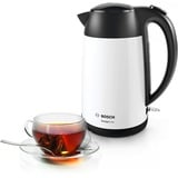 Bosch Home Wasserkocher DesignLine TWK3P421 weiß/schwarz, 1,7 Liter