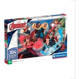 Clementoni Glitter - Marvel Avengers, Puzzle 104 Teile