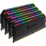 Corsair DIMM 128 GB DDR4-3200 (4x 32 GB) Quad-Kit, Arbeitsspeicher schwarz, CMT128GX4M4E3200C16, Dominator Platinum RGB, INTEL XMP