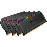 Corsair DIMM 128 GB DDR4-3200 (4x 32 GB) Quad-Kit, Arbeitsspeicher schwarz, CMT128GX4M4E3200C16, Dominator Platinum RGB, INTEL XMP