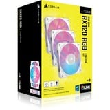 Corsair iCUE LINK RX120 RGB Triple, Gehäuselüfter weiß, 3er Pack, inkl. Hub