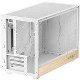 DeepCool CH260 WOOD, Tower-Gehäuse weiß/holz, Tempered Glass