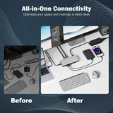 Digitus 11 Port USB-C Dockingstation grau/schwarz