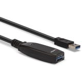 Lindy USB 3.2 Gen 1 Aktivverlängerungskabel Slim, USB-A Stecker > USB-A Buchse schwarz, 15 Meter