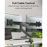 goobay Doppel-Monitorhalterung Office schwarz