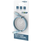 Ansmann Silikonkabel USB-C auf USB-C blau, magnetisch, 120cm