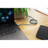 Ansmann Silikonkabel USB-C auf USB-C blau, magnetisch, 120cm