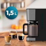 Cecotec Coffee 66 Drop & Thermo , Filtermaschine edelstahl/schwarz, 950 Watt