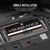 Corsair SO-DIMM 32 GB DDR5-5600 (1x 32 GB), Arbeitsspeicher schwarz, CMSX32GX5M1A5600C48, Vengeance