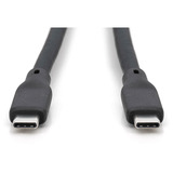 Digitus USB4 Gen 3x2 Silikon-Anschlusskabel USB-C > USB-C schwarz, 0,5 Meter, PD, Laden mit bis zu 240 Watt