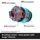 EINHELL Professional Akku-Bandschleifer TP-BS 18/457 Li BL - Solo, 18Volt rot/schwarz, ohne Akku und Ladegerät