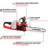 EINHELL Professional Akku-Kettensäge GP-LC 36/35 Li - Solo, 36Volt (2x18V) rot/schwarz, ohne Akku und Ladegerät