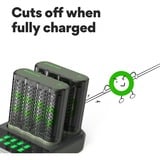 GP Batteries 2x USB Akkuladegerät M452, 8 Ladeslots, inkl. Docking Station D851 grau, inkl. 8x GP Akkus AA 2.600mAh
