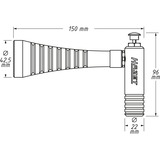 Hazet Turbo Ausblaspistole 9040T-1, Ausblas-Werkzeug schwarz/blau, mit Verwirbelungsdüse