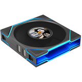 Lian Li UNI FAN TL LCD FLEX 120 Wireless, Gehäuselüfter schwarz, Reverse, 3er Pack mit Controller, 124 mm