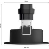 Philips HUE White & Color Ambiance Centura Einbauspot, LED-Leuchte schwarz, rund
