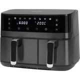 ProfiCook Doppel-Heißluftfritteuse PC-FR 1295 H edelstahl (dunkel)/schwarz, 2.700 Watt, 2 Körbe 5,5 + 3,5 Liter