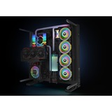 Thermaltake Riing Quad 12 RGB Radiator Fan TT Premium Edition Single Fan Pack, Gehäuselüfter schwarz, Single Pack, ohne Controller