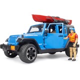 bruder 02529 Jeep Wrangler Rubicon Unlimited mit Kajak und Figur, Modellfahrzeug 